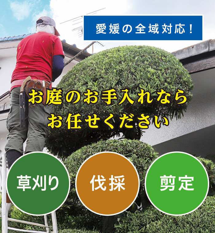 大洲市で草刈り・剪定・伐採なら「お庭の大将」 大洲市で草刈り・剪定・伐採なら「お庭の大将」